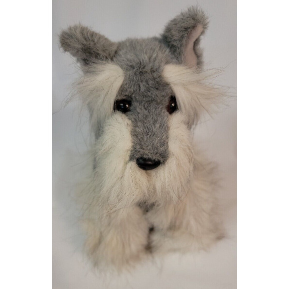 Miniature Schnauzer Sparkie ASPCA Special Effects 1994 Polar Puff Red Collar - Picture 3 of 15